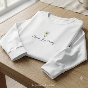 Camiseta Elige la alegría diaria White Daisy Estética