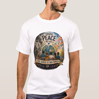 Camiseta Elige la Paz, No la Guerra – El Mundo es una Sola 