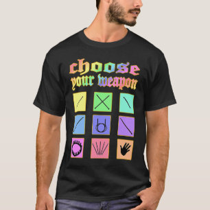 Camiseta Elige tu arma tejer ganchillo costura telar ra