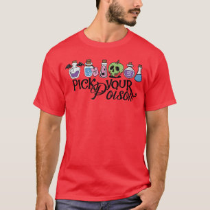 Camiseta Elige tu veneno Cute Halloween espeluznante truco 