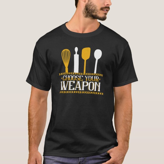 Camiseta Elige tus panaderos de hobby de pastelería de arma (Anverso)