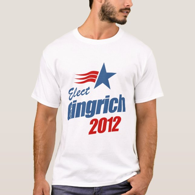 Camiseta Elija a Gingrich 2012 (Anverso)