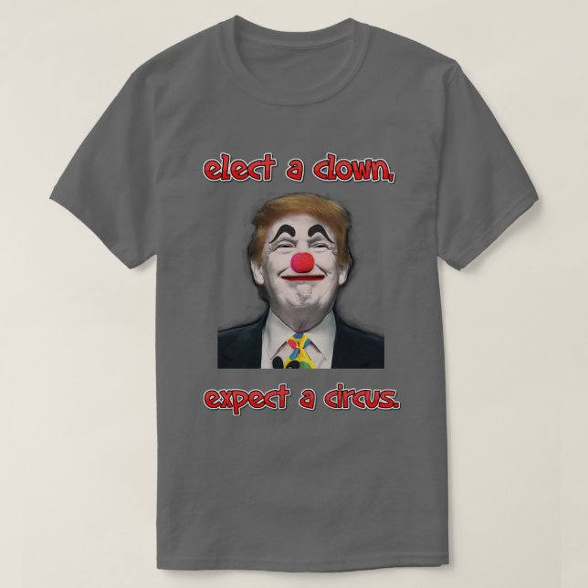 Camiseta elija a un payaso, (Diseño del anverso)