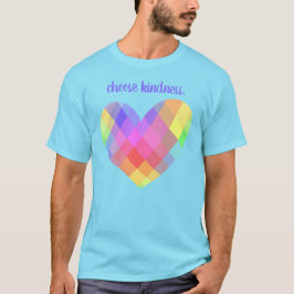 Camiseta Elija Amabilidad. Corazón arcoiris