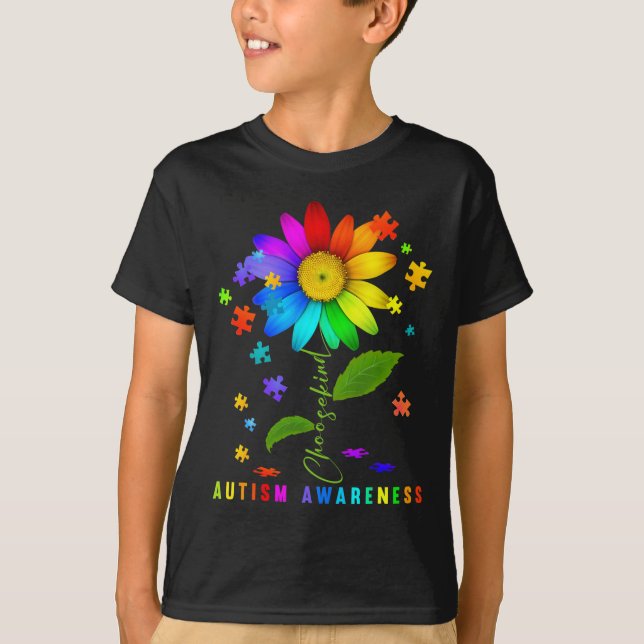 Camiseta Elija amablemente rompecabezas de girasol de conci (Anverso)