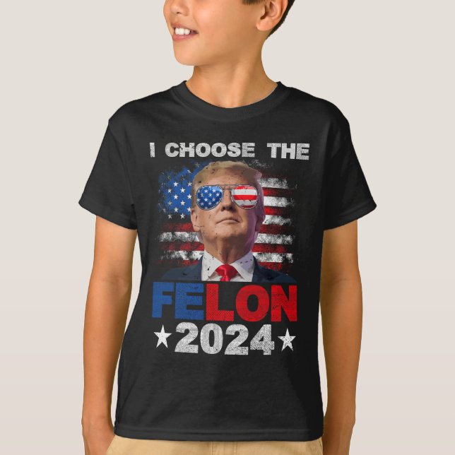 Camiseta Elija El Apoyo De Felon 2024 Convicto A Trump 2024 (Anverso)