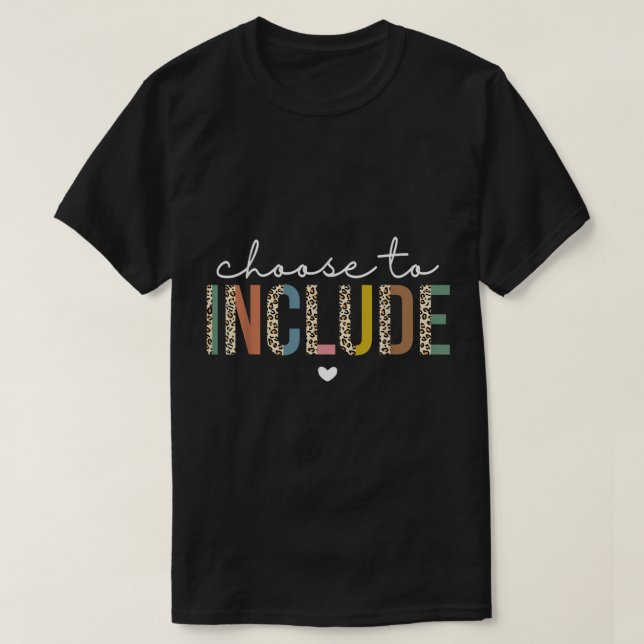 Camiseta Elija Incluir Autismo Educativo Especial (Diseño del anverso)