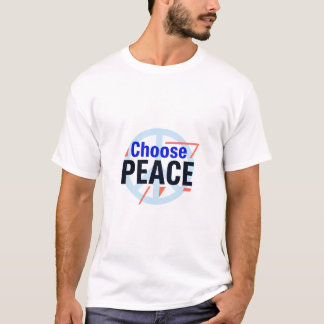 Camiseta Elija la negrita tipografía de Paz con Mínima Paz 