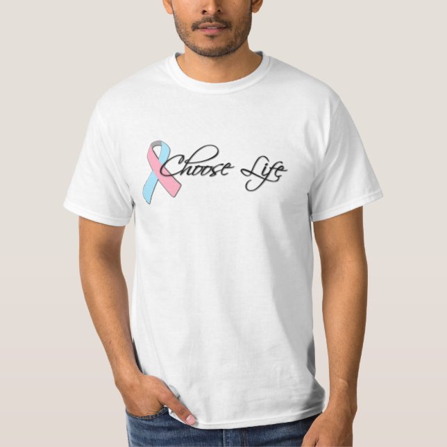 Camiseta Elija la vida, antiabortista (Anverso)