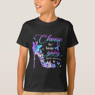 Camiseta Elija Seguir Adelante Conciencia del Suicidio Tacó