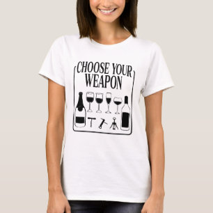 Camiseta Elija su arma divertida Wine Lover Drinker