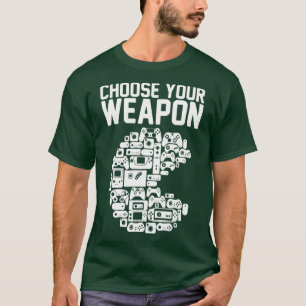 Camiseta Elija su consola de juegos de videojuegos de armas
