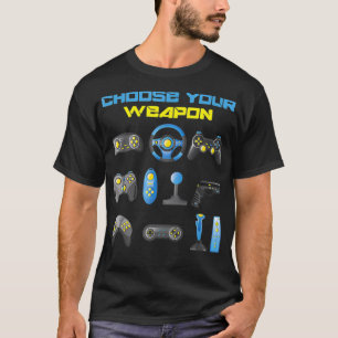 Camiseta Elija su juego de armas divertida Nerd Geek Classi