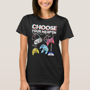 Camiseta Elija su juego de videojuegos de armas