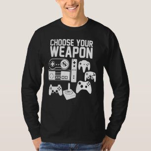 Camiseta Elija su juego de videojuegos de armas