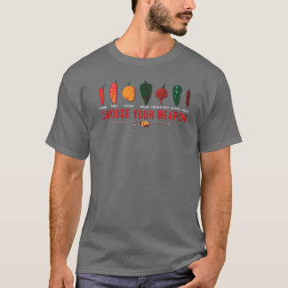 Camiseta Elija sus pimientos picantes del arma