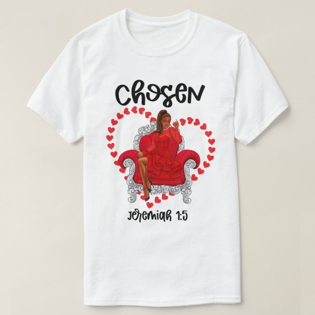 Camiseta Elije Jeremiah 1:5 Día de San Valentín Dios (Diseño del anverso)