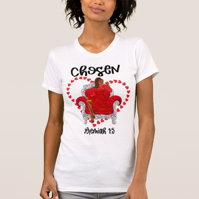 Camiseta Elije Jeremiah 1:5 Día de San Valentín Dios (Anverso)