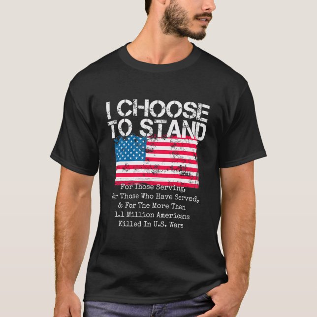 Camiseta Elijo Apoyar La Bandera Estadounidense Usa Anthe (Anverso)