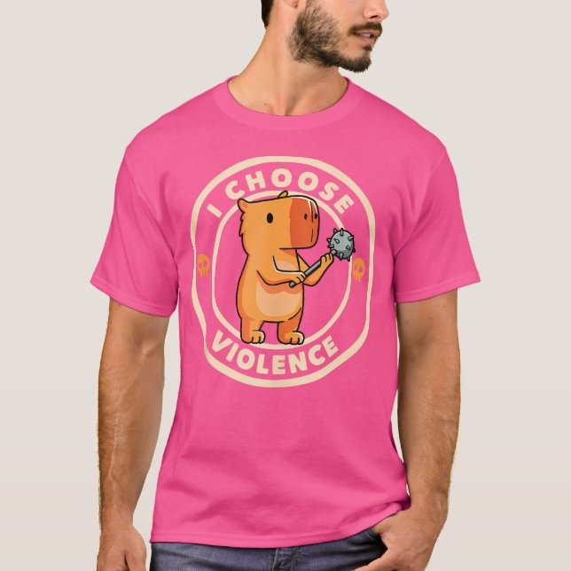 Camiseta Elijo el capibara gracioso de la violencia (Anverso)