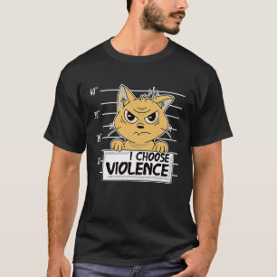 Camiseta Elijo el gato negro violento