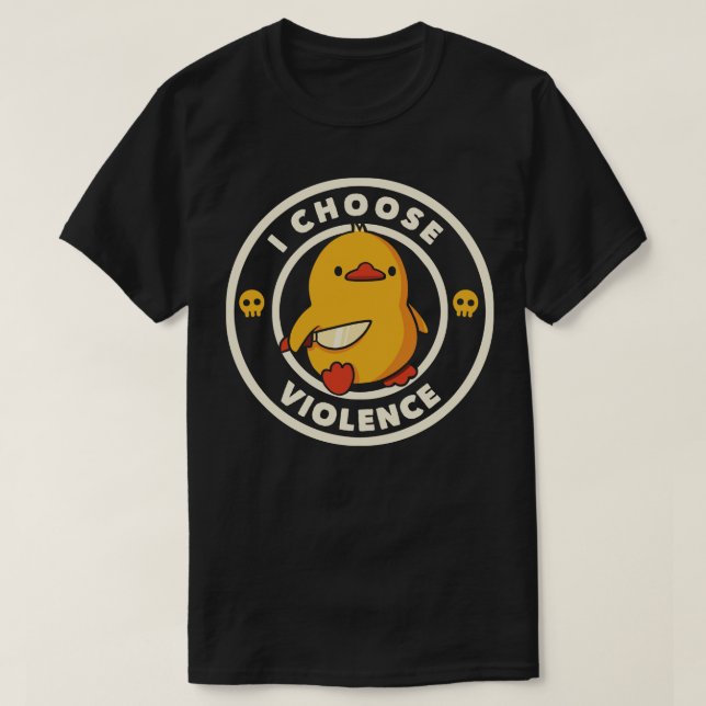 Camiseta Elijo el pato gracioso de la violencia de los niño (Diseño del anverso)