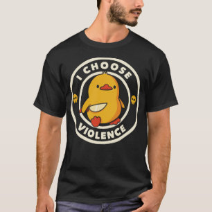 Camiseta Elijo el pato gracioso de la violencia de los niño