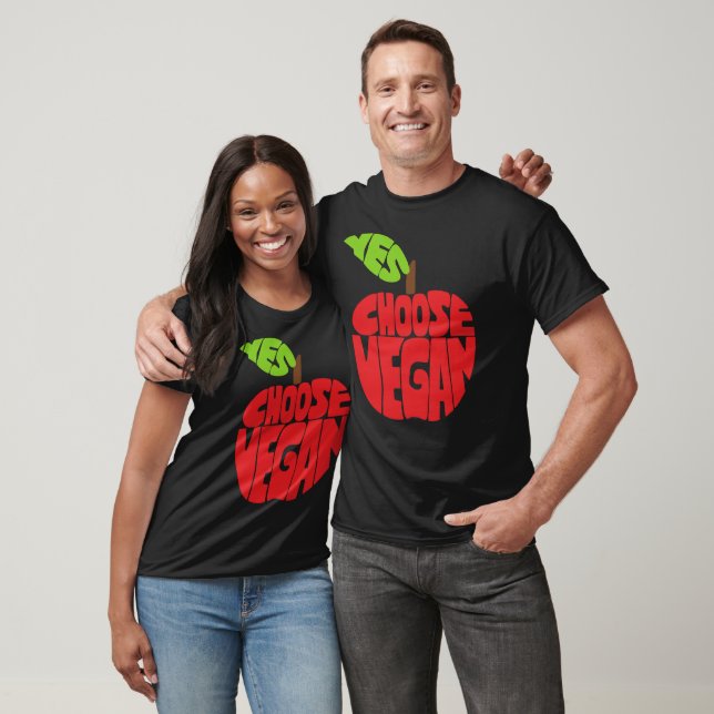 Camiseta Elijo el Vegan - Tipografía de Apple (Unisexo)