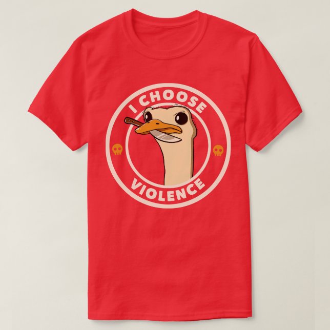 Camiseta Elijo la Divertida Emu de Violencia de Tobe Fonsec (Diseño del anverso)