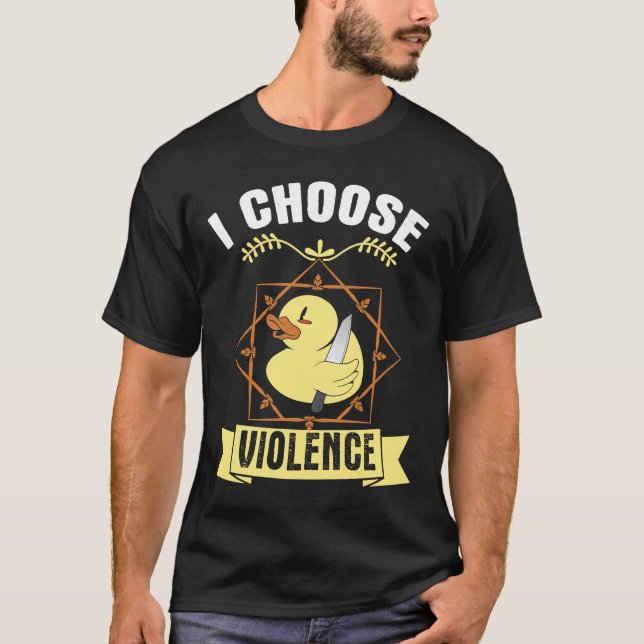 Camiseta elijo la violencia linda chica enojada (Anverso)