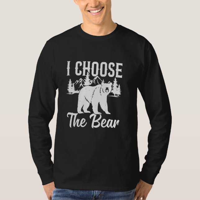 Camiseta Elijo Oso, Mujer De Moda, Hombre De Derechos O Oso (Anverso)