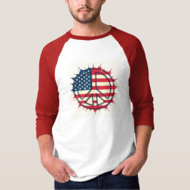 Camiseta Elijo Paz- Diseño de bandera de EE. UU.-