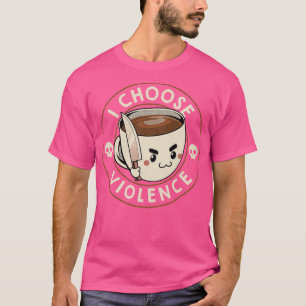 Camiseta Elijo Violencia Café Divertido por Tobe Fonseca