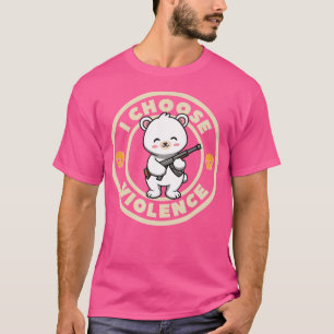 Camiseta Elijo Violencia Divertida Pistola Cute De Oso