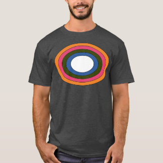Camiseta Elipse de arcoiris retro vintage