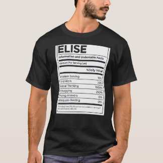 Camiseta Elise Nutrition Information Problement Solucionand