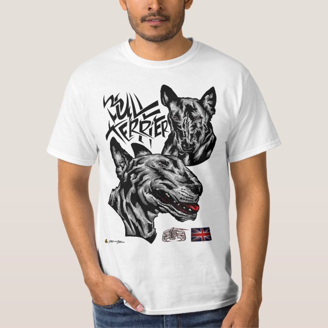 Camiseta ElitE Bull Terrier Thinking Heads (Anverso)