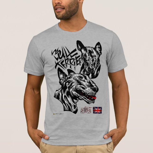 Camiseta ElitE Bull Terrier Thinking Heads (Anverso)