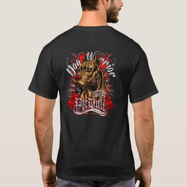 Camiseta ELITE PITBULL Dog Warrior (Reverso)