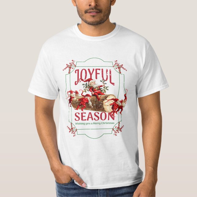 Camiseta Élives navideñas vacacionales de temporada festiva (Anverso)