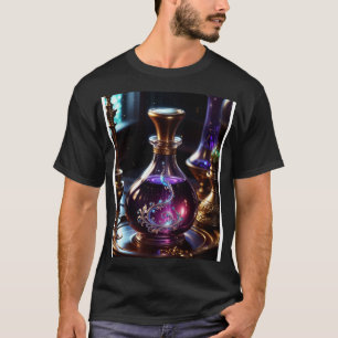 Camiseta Elixir morado en botella
