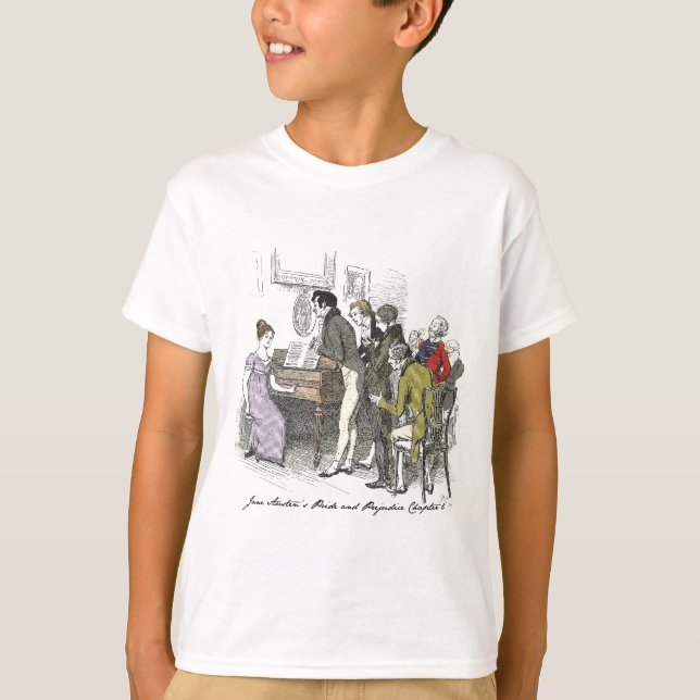 Camiseta Elizabeth actúa - Jane Austen Orgullo & Prejuicio (Anverso)