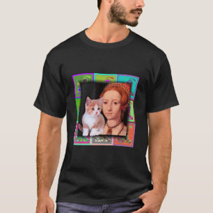 Camiseta Elizabeth Adolescente-envejecida I y su gatito