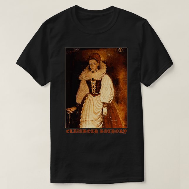 Camiseta Elizabeth Bathory Countess Vampire Goth Graphic  (Diseño del anverso)