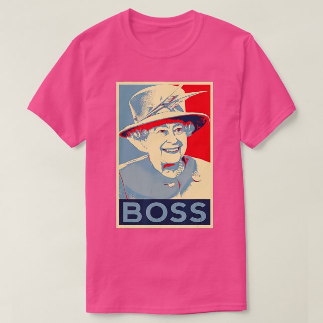 Camiseta Elizabeth Boss su Alteza Real Reina de Inglaterra (Diseño del anverso)
