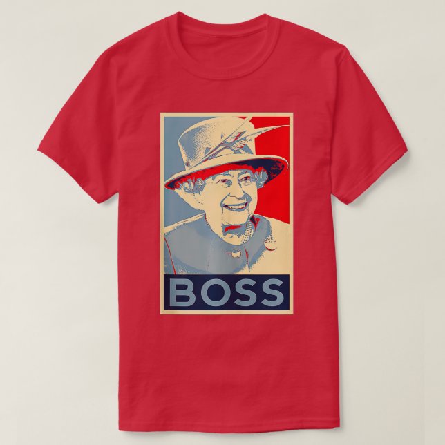 Camiseta Elizabeth Boss su Alteza Real Reina de Inglaterra (Diseño del anverso)