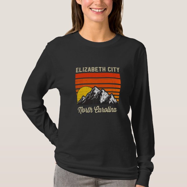 Camiseta Elizabeth City North Carolina Retro City State Vin (Anverso)