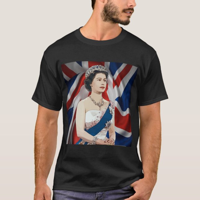 Camiseta Elizabeth ii elizabeth2 queen Reino Unido (Anverso)