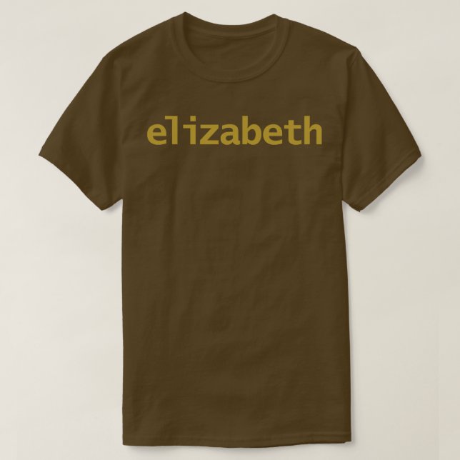 Camiseta Elizabeth Minimal Typography Gold Text (Diseño del anverso)