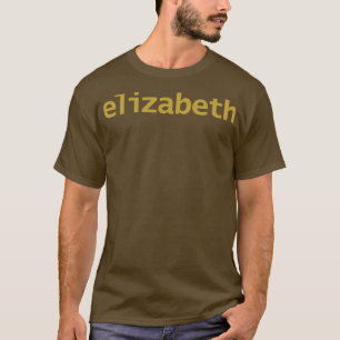 Camiseta Elizabeth Minimal Typography Gold Text
